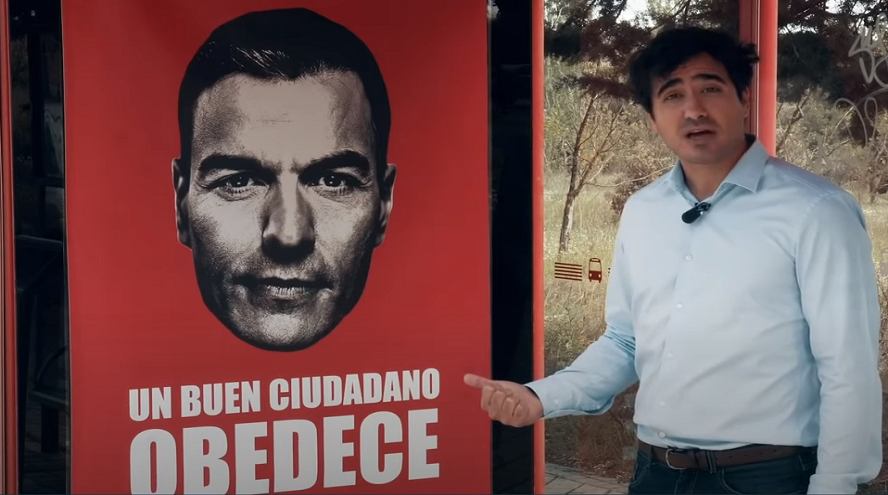 El agitador Alvise Pérez ataca a Sánchez: "Un buen ciudadano obedece"
