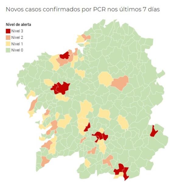 Santiago and Arteixo enter the list of 10 Galician municipalities on maximum alert