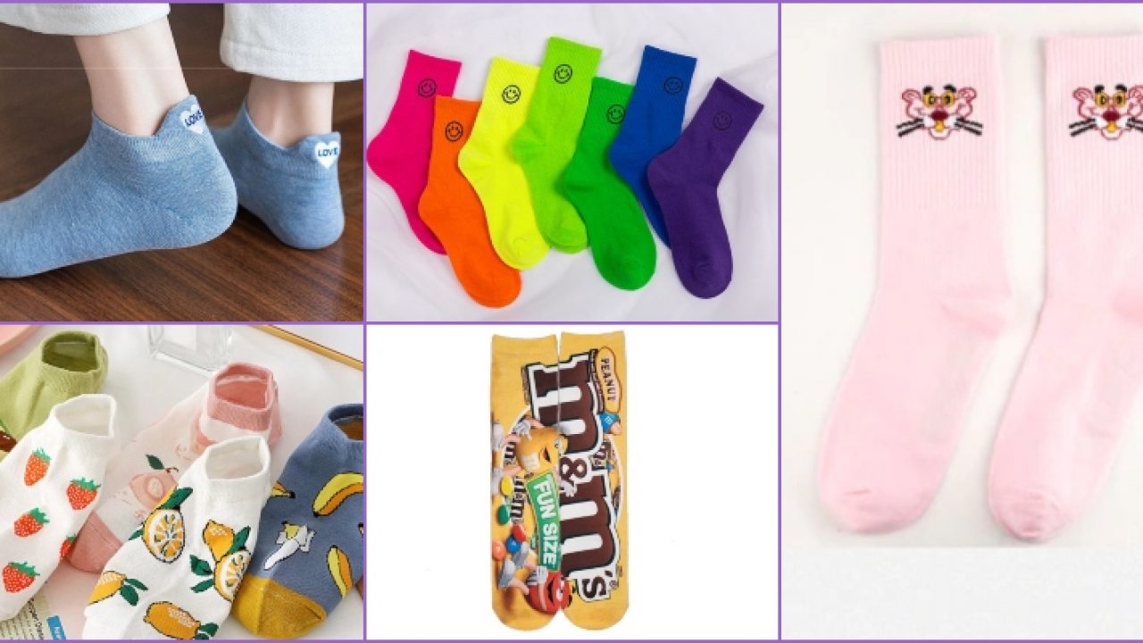 Aliexpress: 10 calcetines divertidos y de calidad dar color a tus looks