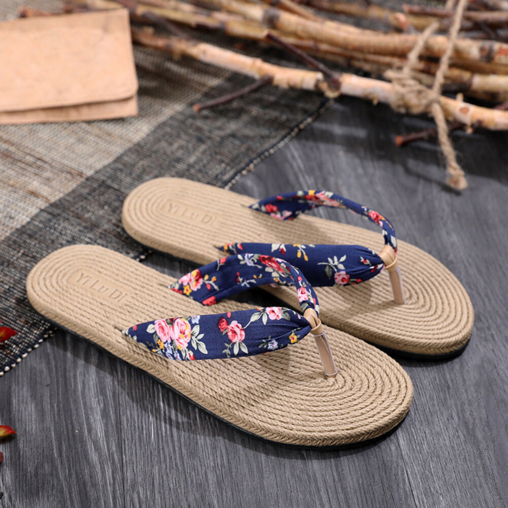 chanclas cañamo florales aliexpress