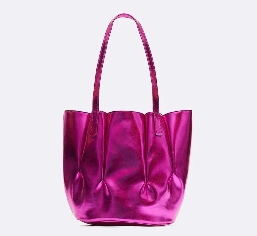 bolso cuple brillante fucsia