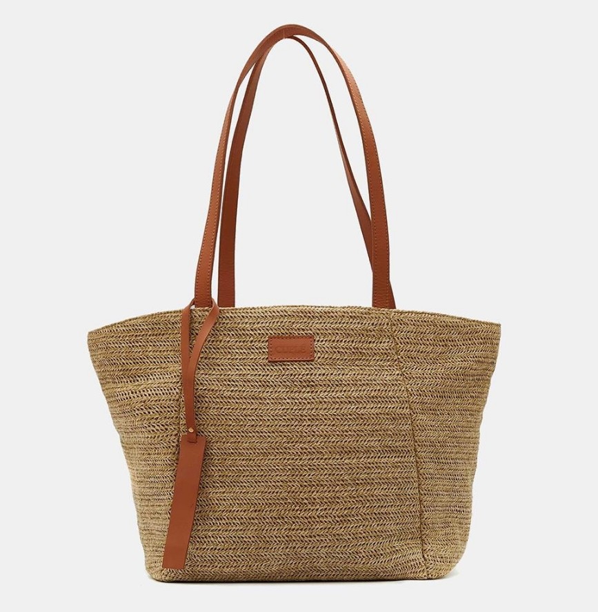 bolso hombro shopper beige el corte ingles