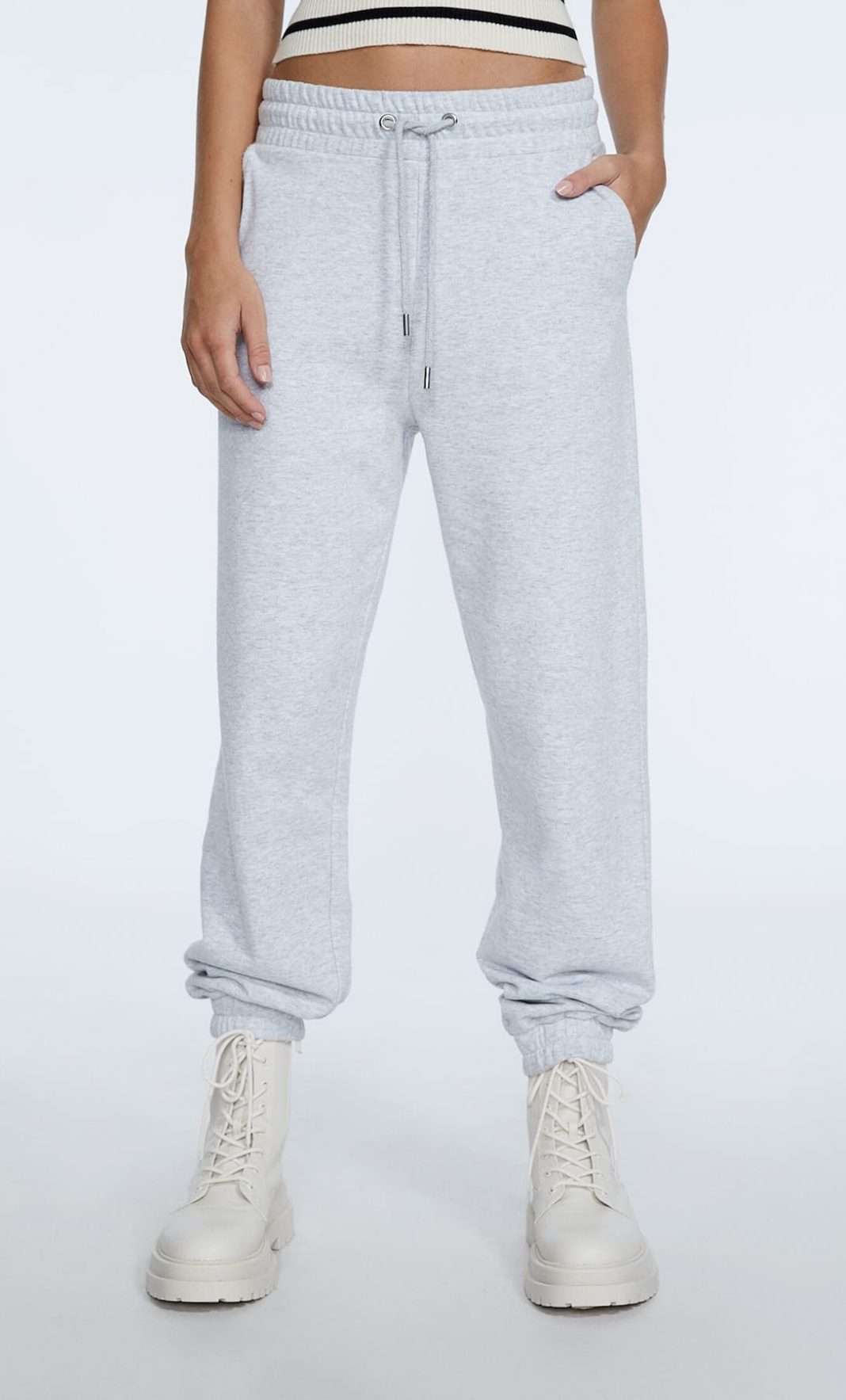 pantalon jogger felpa stradivarius