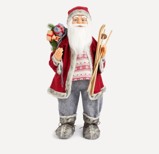 muñeco santa con esqui el corte ingles