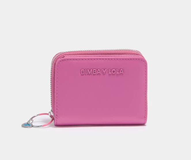 Cartera solapa nylon rosa el corte ingles