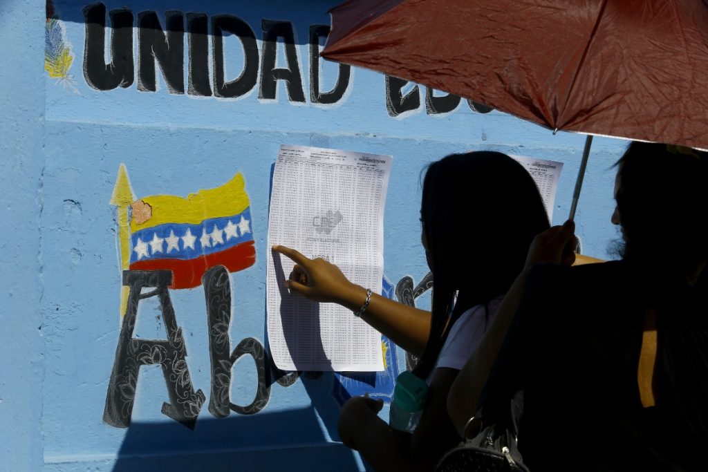 Votantes en las elecciones de Venezuela.