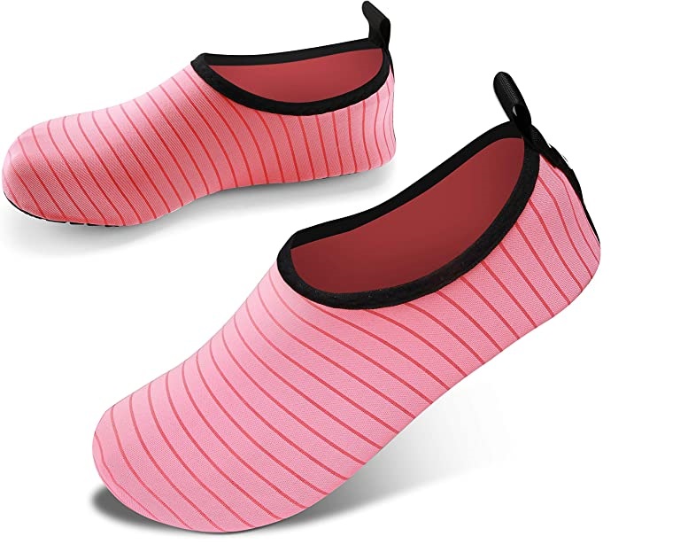 Hombre Mujer Zapatos de Agua Escarpines Secado Rápido Transpirable  Zapatillas de Natación(44, White)