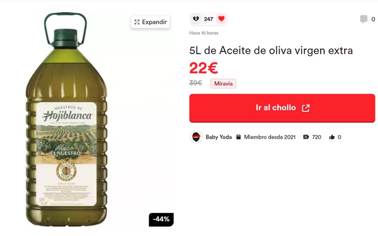 aceite Michollo Moncloa