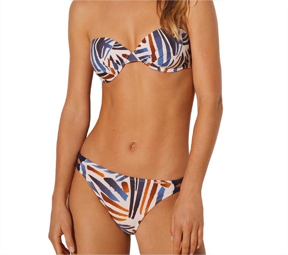 Bikini bandeau y braga mini estampado el corte ingles