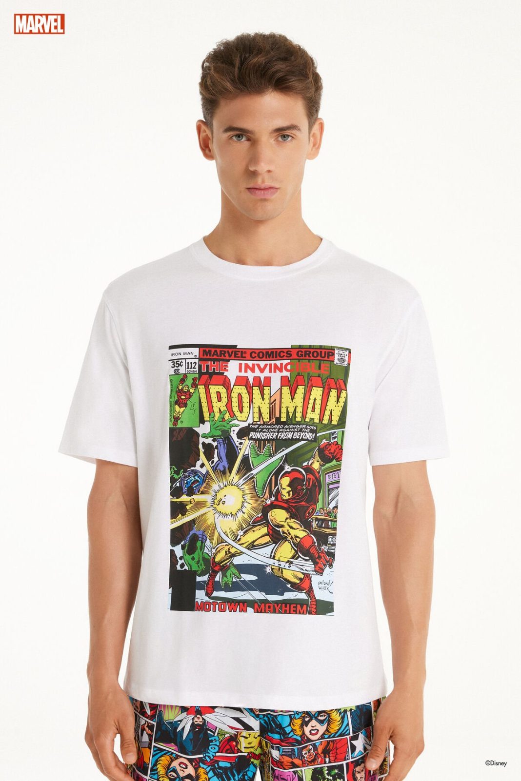 camiseta estampado marvel