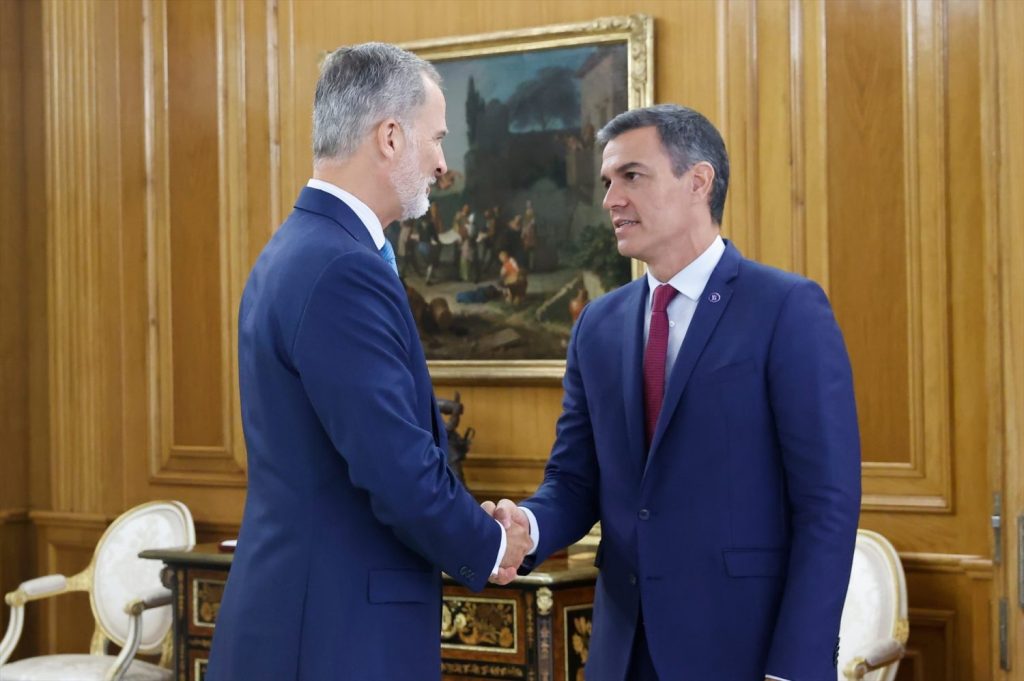Sánchez se reunió con Felipe VI y le informó sobre el estado de las negociaciones