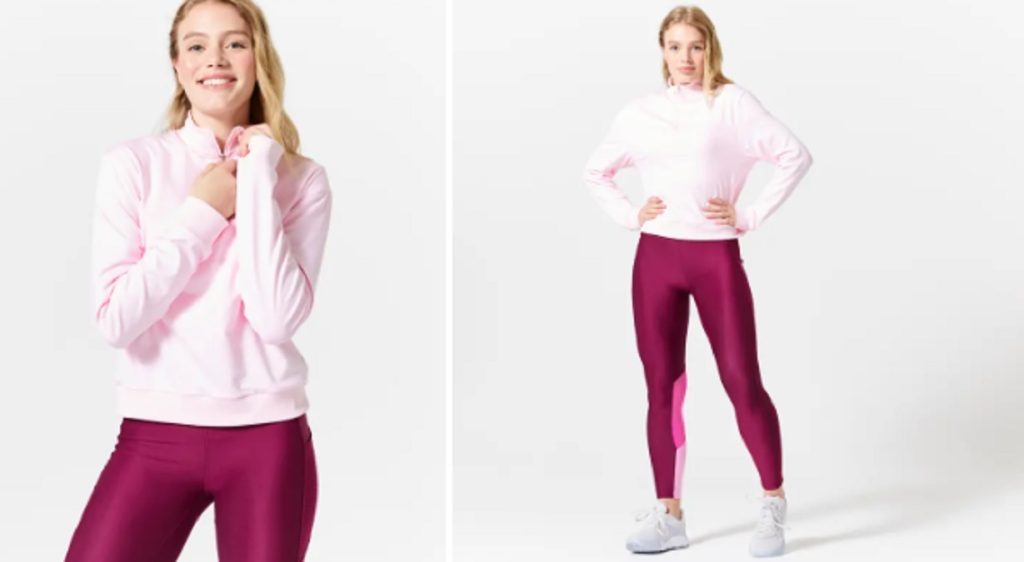 Sudadera de fitness con capucha blanco roto para mujer 500 Essential -  Decathlon