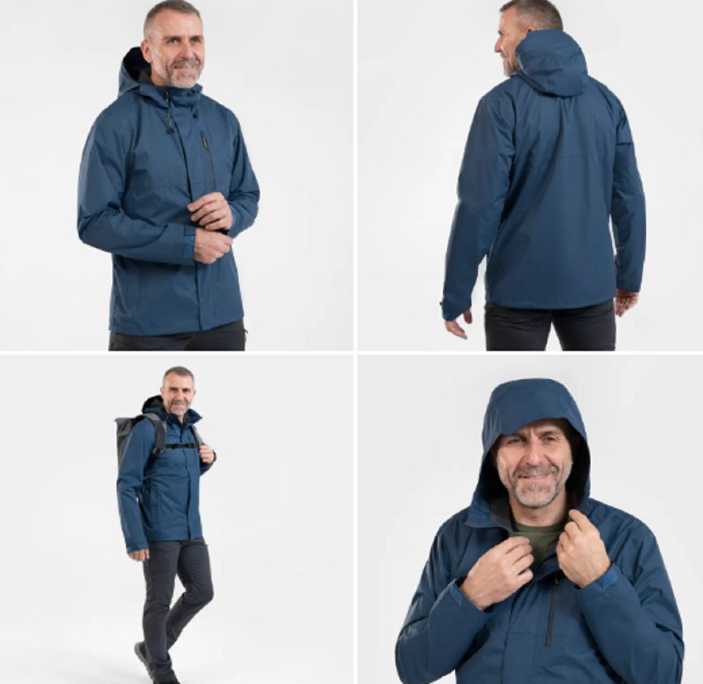 Chaqueta impermeable de montaña y trekking con capucha Hombre Quechua NH500  - Decathlon