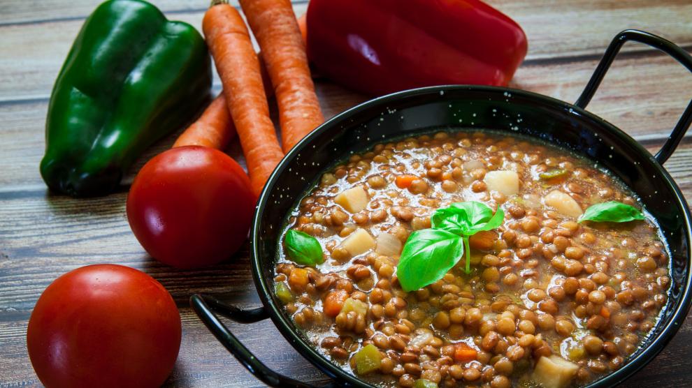 lentejas con verduras Moncloa