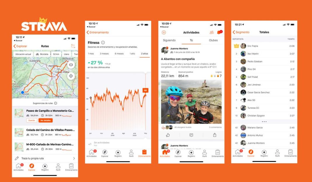 strava aplicaciones fitness