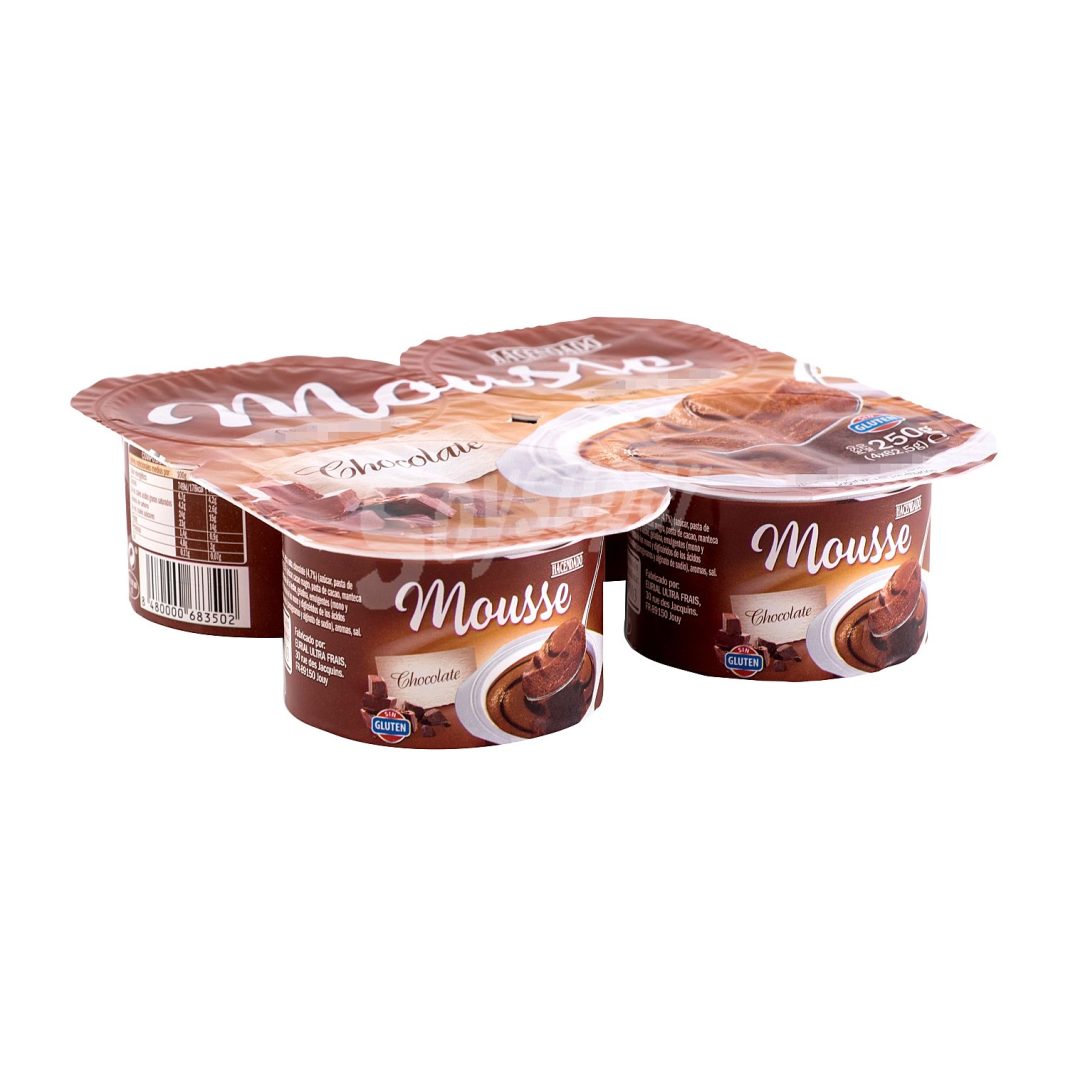 pack 4 mousse chocolate