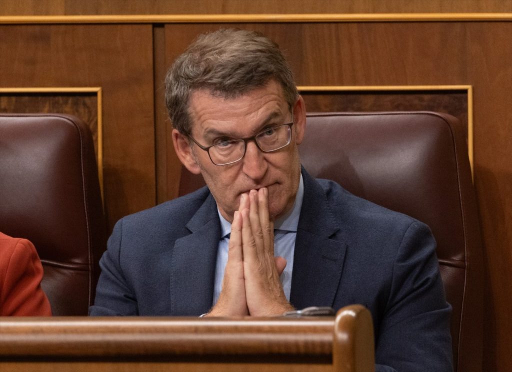 Feijóo hunde a un ausente Sánchez y rinde a Abascal por la amnistía del PSOE a Junts