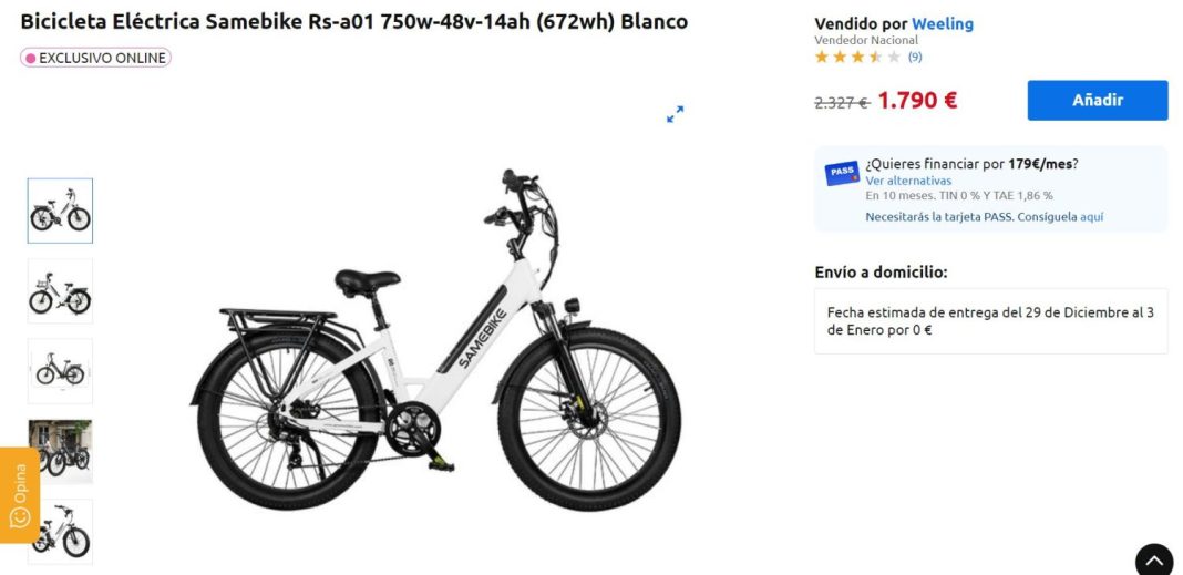 precio bici electrica