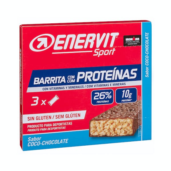 Barritas con proteinas Enervit Sport sabor coco y chocolate Moncloa