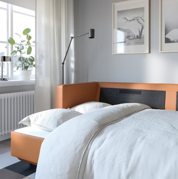 HOLMSUND sofá cama esquina, Kilanda azul oscuro - IKEA