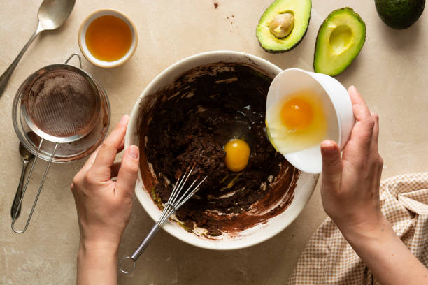 Ingredientes para realizar brownies de chocolate y aguacate