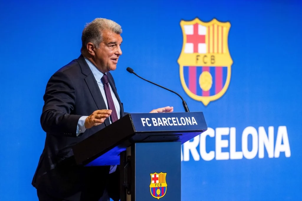 Joan Laporta el día que dio explicaciones sobre el Caso Negreira.