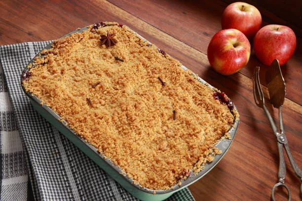 Masa de los cuadraditos crumble de manzana