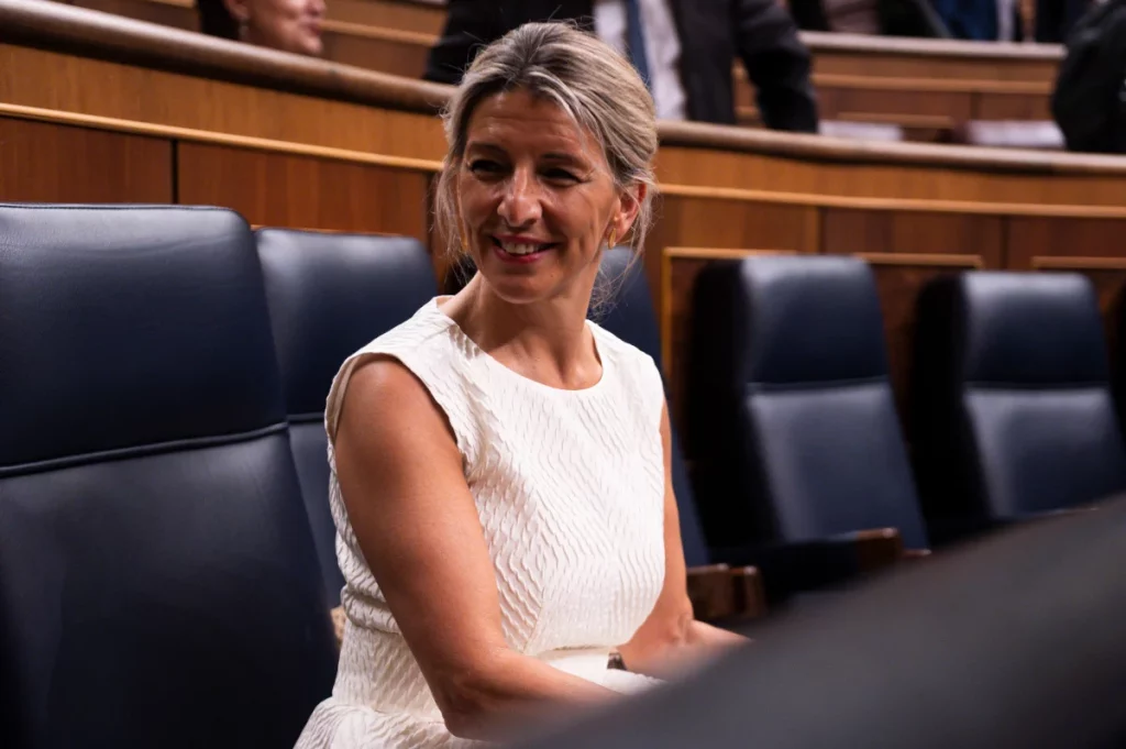 Yolanda Díaz, presidenta de Sumar en el Congreso de los Diputados, busca sustituta para el Movimiento Sumar