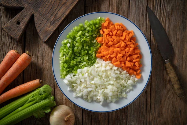 Preparación del salteado de verduras