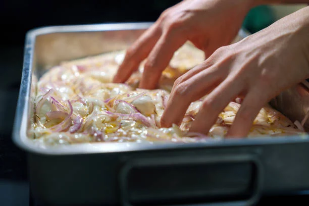 Preparación de la focaccia en Thermomix