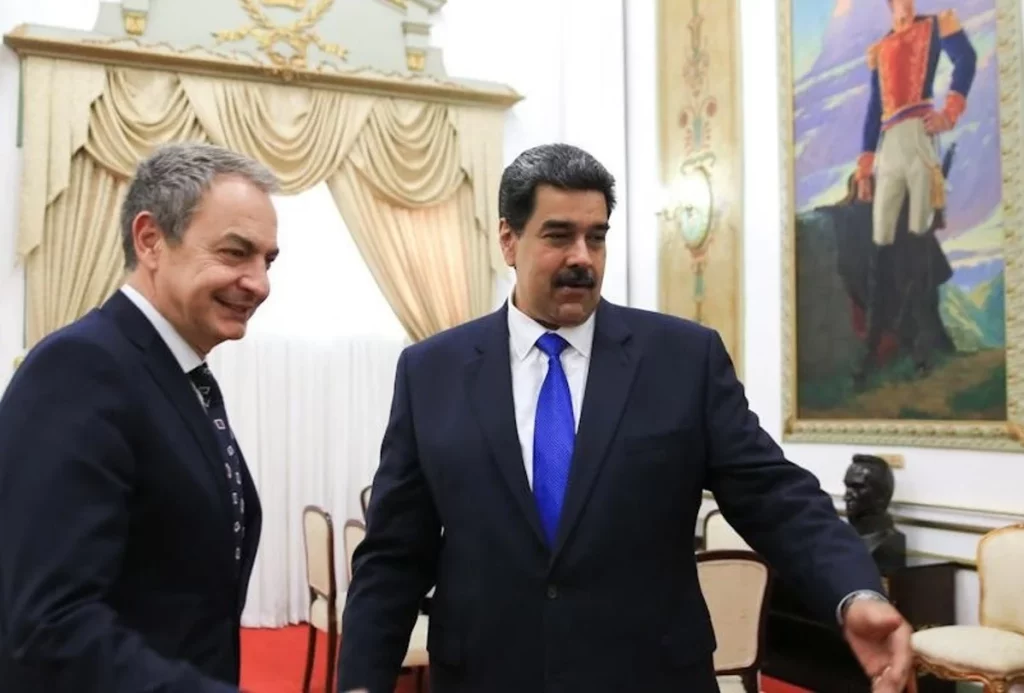 Zapatero con Maduro en el Palacio de Miraflores