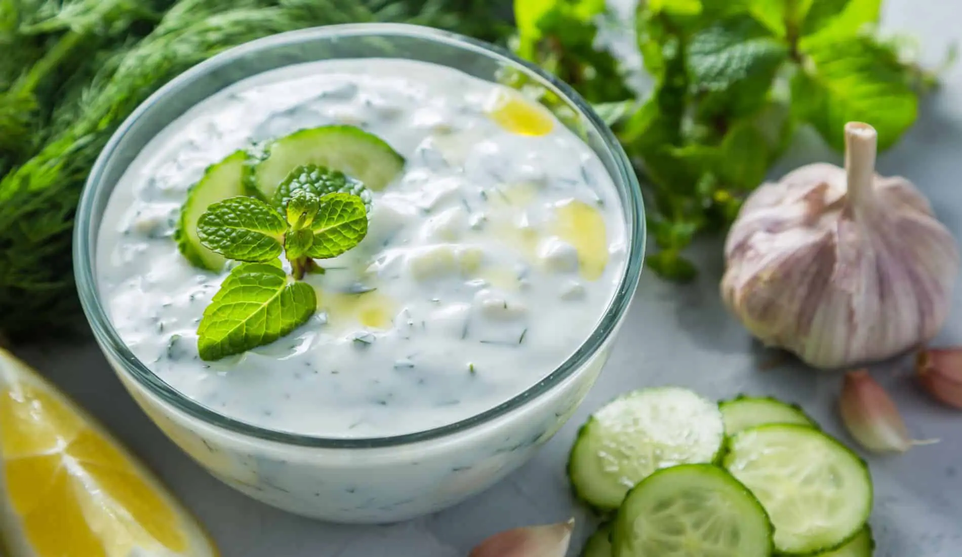 INGREDIENTES CLAVE PARA UN TZATZIKI AUTÉNTICO