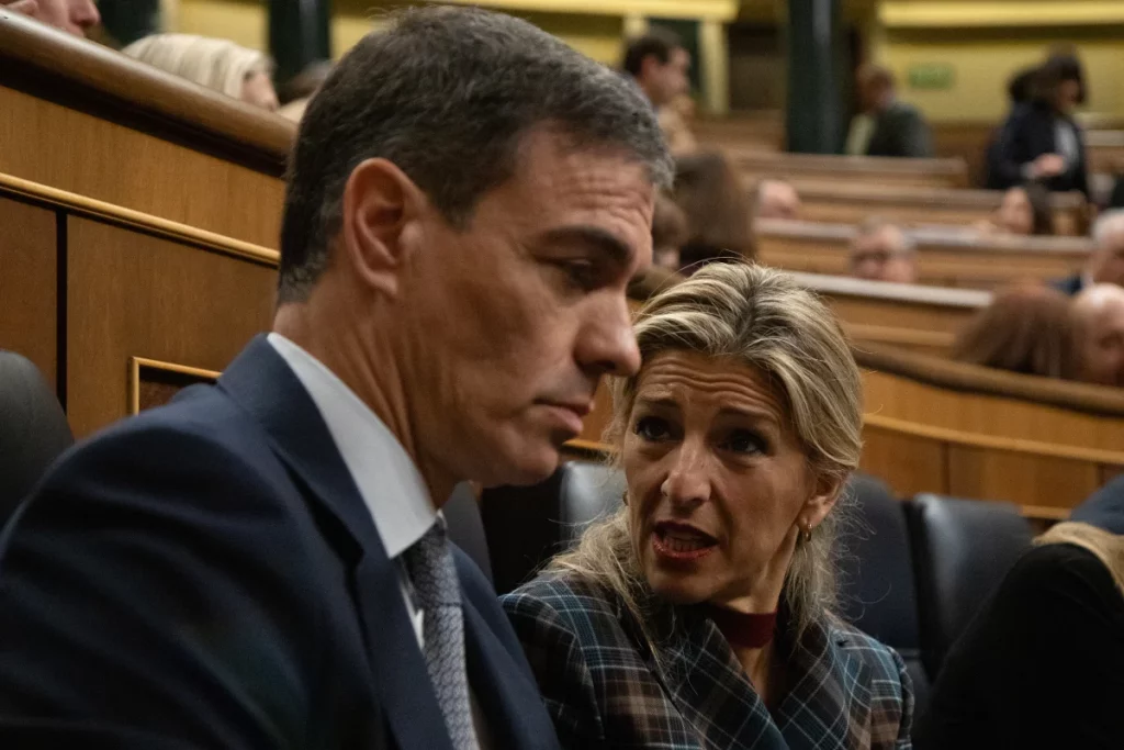 Pedro Sánchez y Yolanda Díaz se la juegan en un hipotético adelanto electoral. Fuente: Agencias