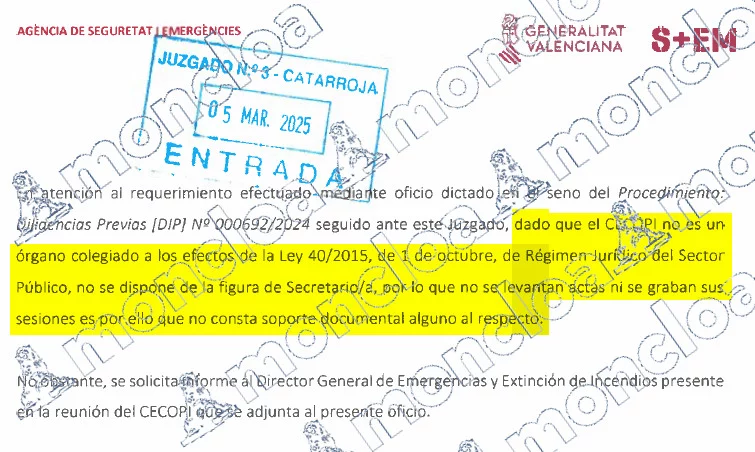 El CECOPI no realizó actas ni tampoco guardó las conversaciones tras doce horas de reunión por la peor DANA del siglo y posteriores riadas | Fuente: MONCLOA.COM