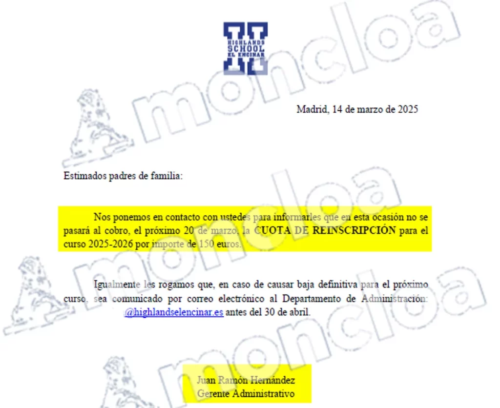 nota colegio Moncloa